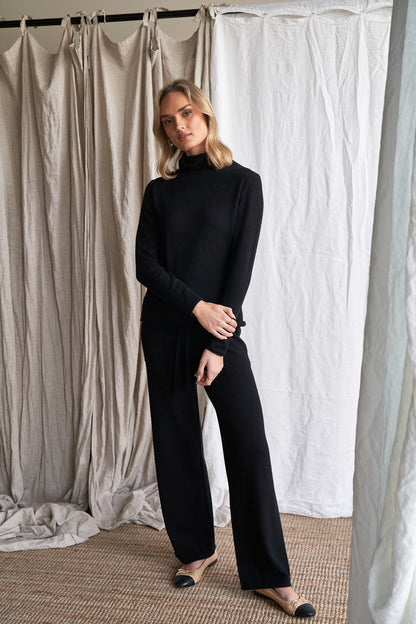 The Simone Cashmere Pants – Black