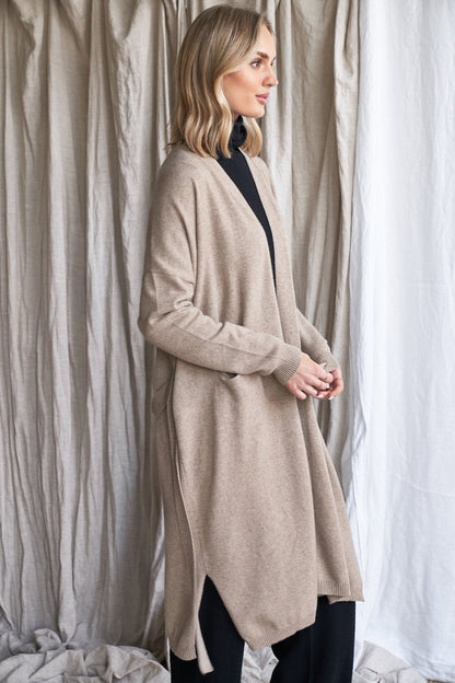 The Camille Cardigan – Truffle Cashmere