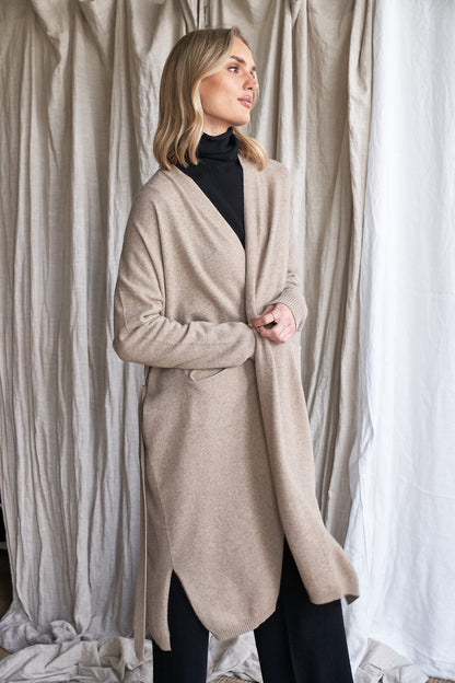 The Camille Cardigan – Truffle Cashmere